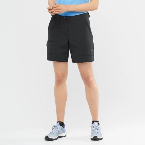 Black Salomon Outrack Women's Running Shorts | PH 38612B